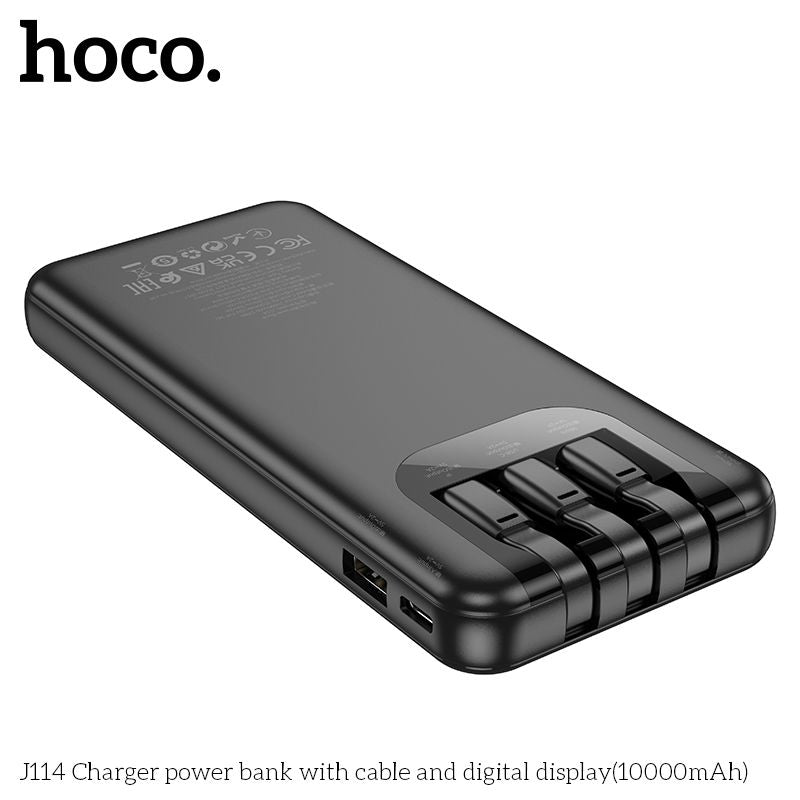 (10 000 mAh) Chargeur de batterie portable avec câbles USB-C Lightning Micro USB (10 000 mAh) Chargeur de batterie portable avec câbles USB-C Lightning Micro USB